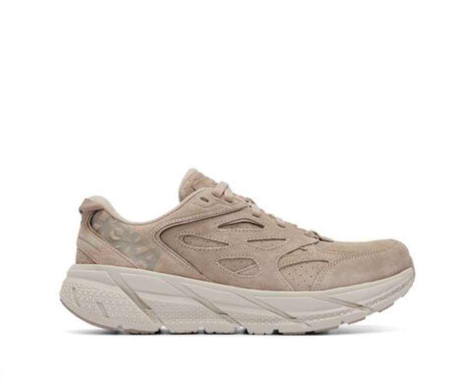 Hoka Clifton L זמש פשוט אבן ספוג בצבע חום